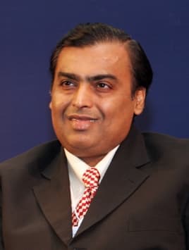 Photo of Mukesh Ambani, Reliance Industries — ranked #11 billionaire with a net worth of $115B