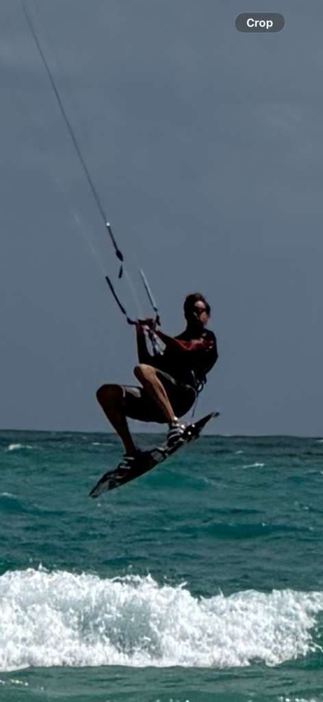 Glen Bradford kitesurfing in Miami Beach